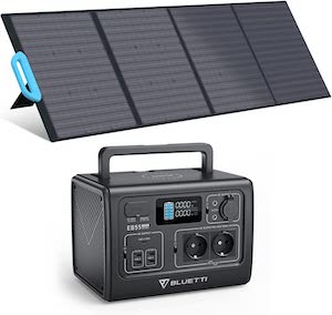 Bluetti EB55 Powerstation mit Solarpanel